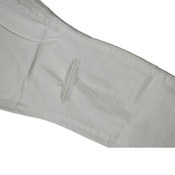 American Eagle Super Stretch White Ripped Knee Skinny Jeans Plus Size‎ 24 New - Picture 7 of 14